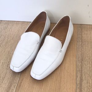 Archive White Leather Loafers